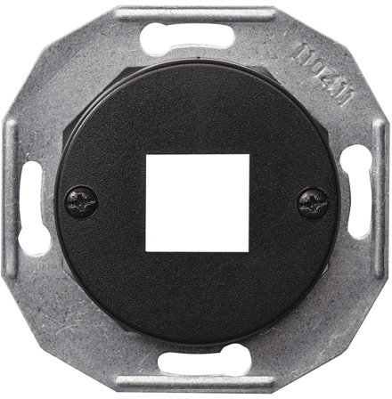 Schneider Electric Actassi Centrumplatta svart, utan ram 1x8 poler, Strömbrytare & vägguttag