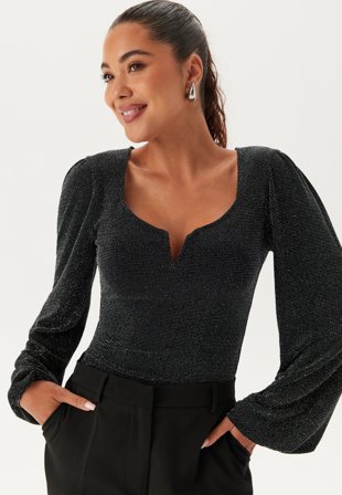 BUBBLEROOM Sparkling Puff Sleeve Top Klær