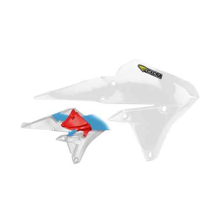 Cycra Powerflow Radiator Shrouds White - Yamaha YZ 250F 2014-2018