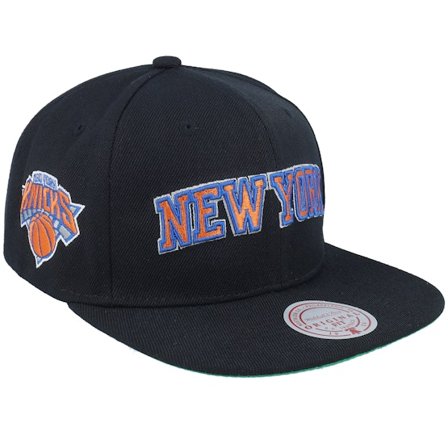 Mitchell & Ness - NBA Black snapback Czapka Z Daszkiem - New York Knicks Triple Play Black Snapback @ Hatstore