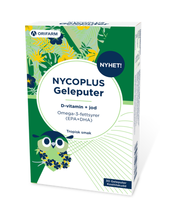 Nycoplus Omega-3 geléputer med D-vitamin og jod 30 stk