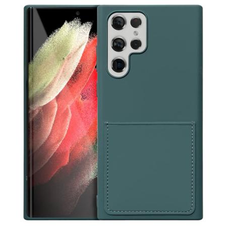 Skalo Samsung S22 Ultra Ultratunn Korthållare Tpu-skal - Grön Grön