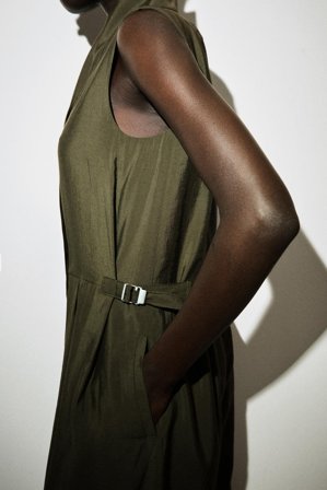 COS Kombinezon Z Szalowym Kołnierzem W Stylu Utility in Zielony