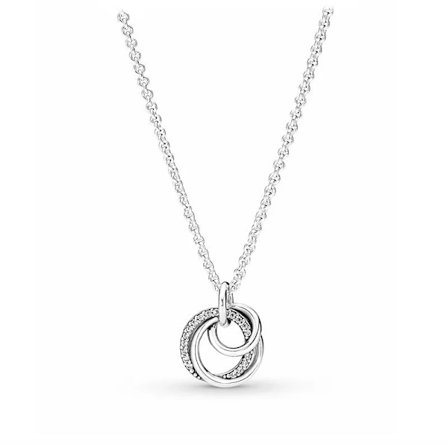 Fine Fashion Europe Hjerte Stjerne Cubic Zirconia Vedhæng Halskæde Original DIY Dame Halskæde Hængende Smykketilbehør Perler Amulet