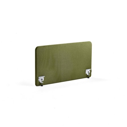 Tischteiler ZONE, inkl. weiße Beschläge, 1200 x 650 x 36 mm, Stoff Hush, waldgrün