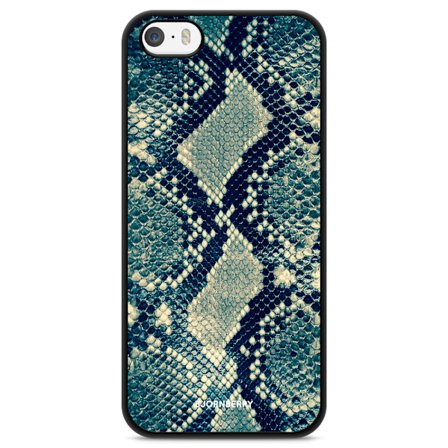 Bjornberry Skal iPhone 5/5s/SE (2016) - Blå Ormskinn
