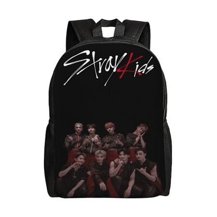 Stray Kids Skoletaske til Teenagere Piger Mellemskole Taske Laptop Tasker