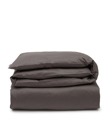 Lexington Hotel sateen duvet cover charcoal gray