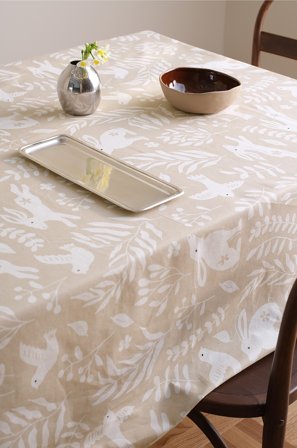 Jotex - Bloom Vannavstøtende Duk Beige/hvit - SPRING - Kjøp Duker hos Jotex