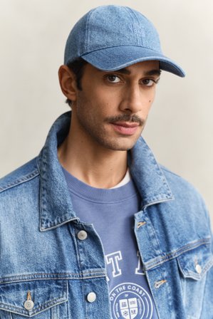 GANT Herren Denim Cap (ONE SIZE) Blau
