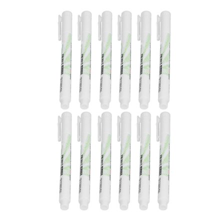 12 stk markeringspenner DIY fin spiss hurtigtørkende hvit tegnepenn tavlemarkør