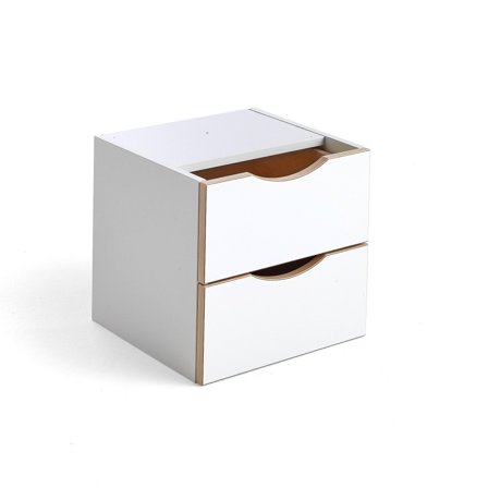 Schubladeneinsatz RICO, 2 Schubladen, weiß