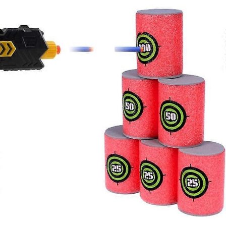 12 bløde skum mål dåser til Nerf Gun spil
