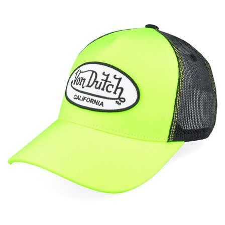 Von Dutch - Gelb Trucker Cap - Oval Patch Black/Yellow Trucker @ Hatstore
