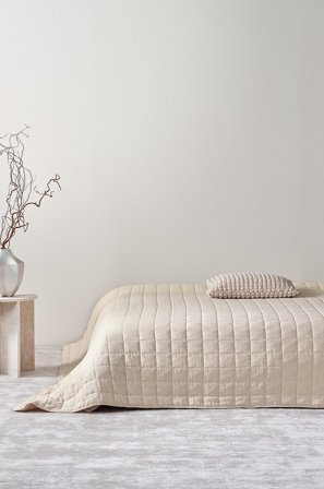 Jotex - Bedspread Sengeteppe Lys beige - Jara - Kjøp Enkeltseng hos Jotex
