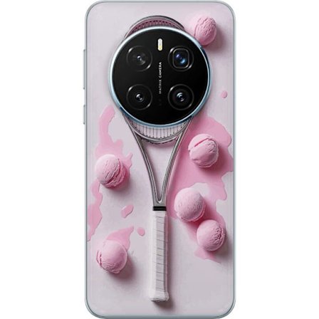 Yhteensopiva Puhelinkuori Honor Honor Magic7 Pro Ruusunpunaiset lasipallot ja tennismaila luovassa stillikuvassa, jossa on leikkisä pop-tunnelma ja m