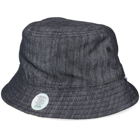 Djinns - Svart bucket Hatt - Hat Luckycat Linen Black Bucket @ Hatstore
