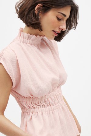 NA-KD Collar Sleeveless Top - Ærmeløse toppe - Lyserød - M