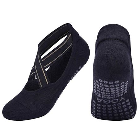 Yoga Sokker med Grips for Kvinner Sklisikre Yoga Sokker for Pilates Ballett