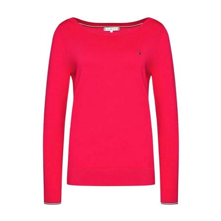 Tommy Hilfiger Round-neck Strik Rød, Dame Striktrøjer