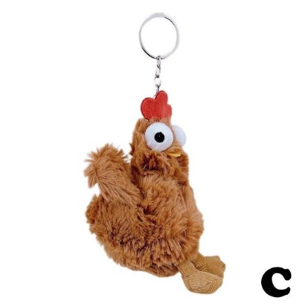 Kylling Nøglering Vedhæng Pibende Plysdukke Legetøj