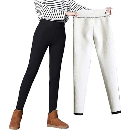 Fleecefodrade vintervarma leggings för kvinnor, termiska fleecefodrade leggings, mjuka
