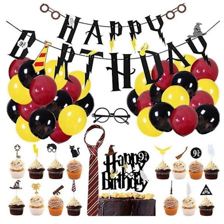 49 stk Barnefødselsdagspynt, Harry Potter Temafestpynt (FMY)