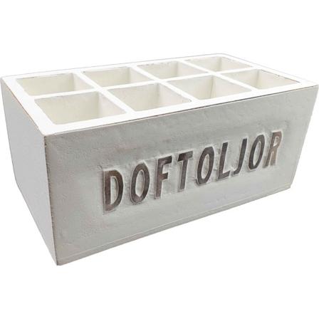 Trälåda För Doftoljor 8 Fack Vit Vit