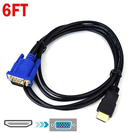 HDMI hann til VGA hann videokonverter adapterkabel for PC DVD