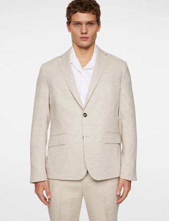 J. Lindeberg Elton U Super Linen Blazer - Beige - 50 R