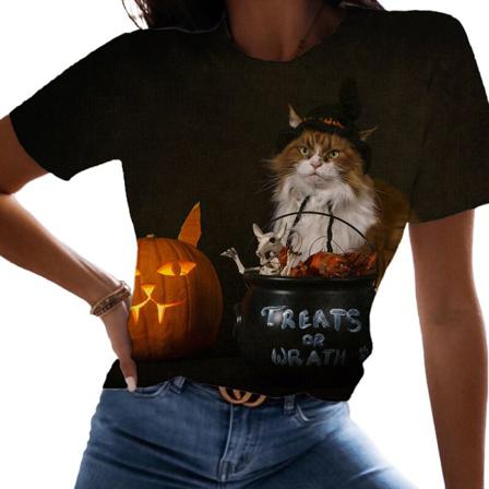 Kortärmade Kvinnor T-shirts Med Rund Hals