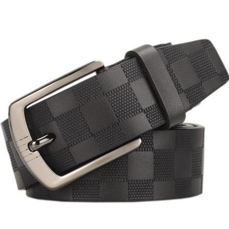 Nötdesigner herrbälten för läder manlig pläd midja lyxmärke jeansnål spänne mode 2021 nytt brett svart brunt 130 cm Belts Black 115CM