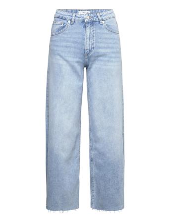 Culotte Jeans With Openings Jeans Wide Jeans Blå Mango*Betinget Tilbud