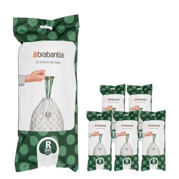Avfallspåsar Brabantia R 36L 6x20st