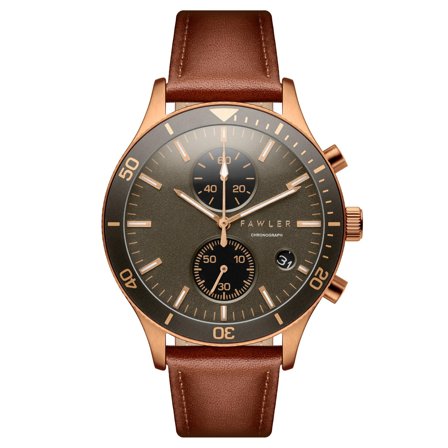 Aeris | Brown Brass Chronograph Watch for Men - Wrist watches