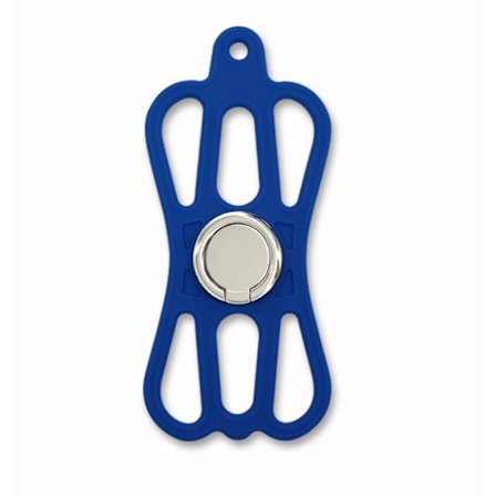 Silikoneetui til telefon (blå, uden snor) med ringholder til