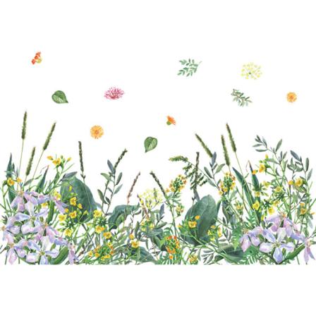 Et sett med veggklistremerblomsterplanter veggklistremer veggdekorasjon