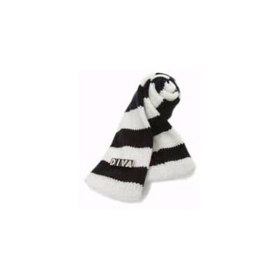 Puppy Angel - Diva Stripe Scarf Black