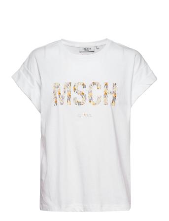 Mschalva Organic Msch Std Tee T-shirt Top Hvid MOSS COPENHAGEN