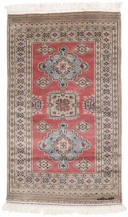Oriental Pakistan Bokhara 2Ply Rug 77X131 Brown/Dark Red Wool, Pakistan