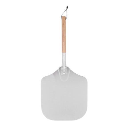 Neliönmuotoinen pizzalasta, alumiininen pizzatyönnin puukahvalla, leipätyönnin, pizzapohja - Pizza L