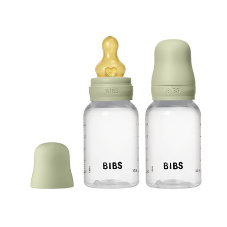 BIBS Baby Bottle Round Latex Sage 150 ml 2-PK Sage 150 ml/ Slow Flow, Børn & Forældre, Sutteflasker & Tilbehør, Sutteflasker