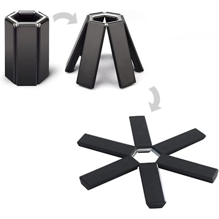 Kuumat pannunaluset, lämmönkestävä alusta, kokoontaitettava lämmönkestävä pannunalunen, kulhoalusta, keittiön liukumaton paikkamatto