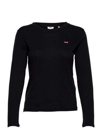 Ls Baby Tee Caviar T-shirts & Tops Long-sleeved Svart LEVI ́S Women