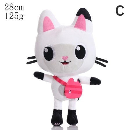 1. Gabby's Dollhouse plysch stoppade leksaker Leende Cat Mercat Car - Perfet C