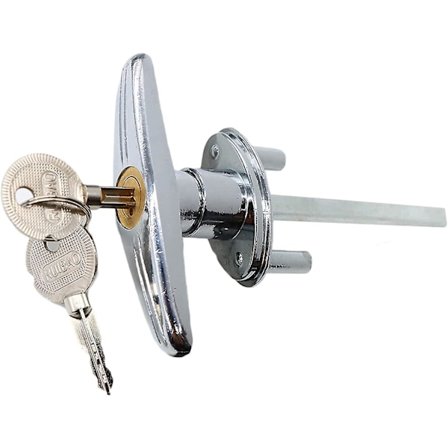 Garageport nøgle T-håndtag låsesæt med 2 nøgler, universel skur dørlås T-håndtag