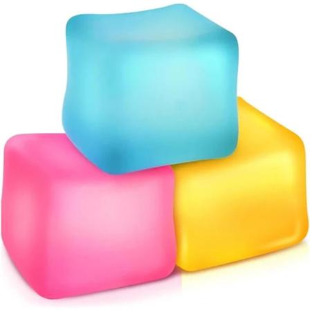 Jääkuutio Fidget -lelut | 3 kpl Jääkuutio Sensory Ball Stress Relief -lelut (satunnaiset värit)