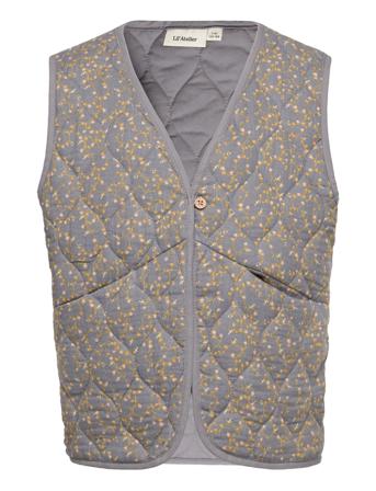 Nmflotus Loose Quilt Vest Lil Foret Vest Grå Lil'Atelier