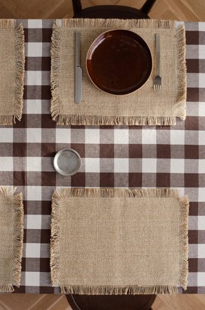 Jotex - Bordmatte 4-pakning natur - SURAJA - Kjøp Bordbrikker hos Jotex