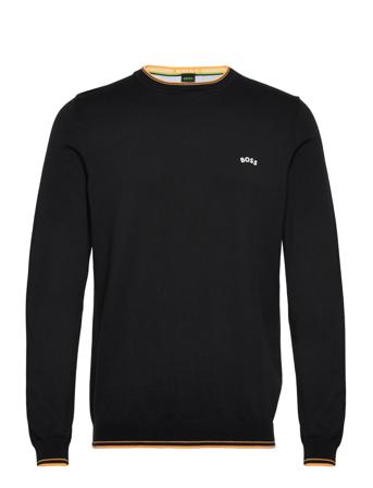 Ritom_W22 Strikkegenser M. Rund Krage Svart BOSS